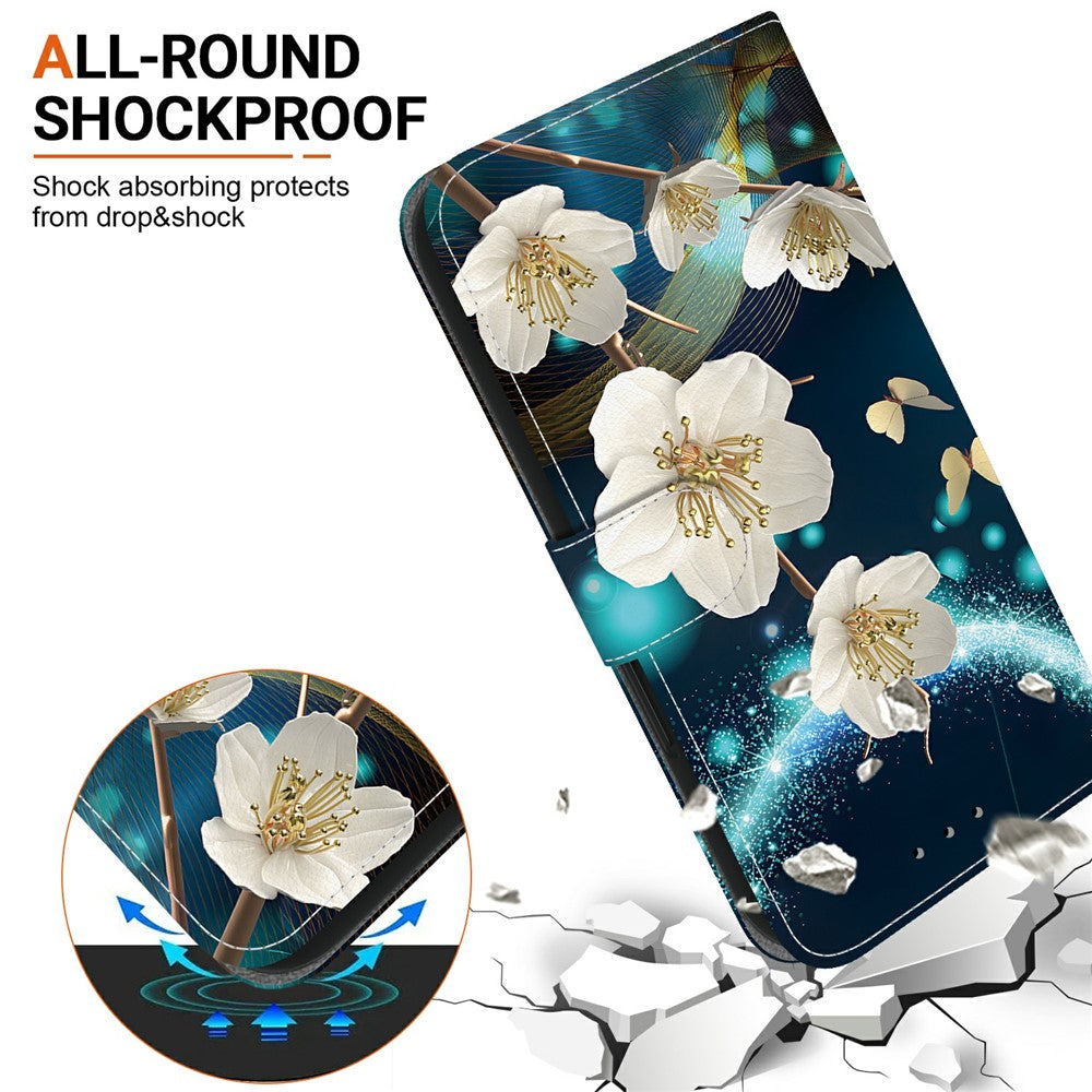 For Xiaomi Redmi Note 15 Pro 5G (Global) Case Pattern Printing Leather Flip Wallet Phone Cover with Lanyard - Magnolia
