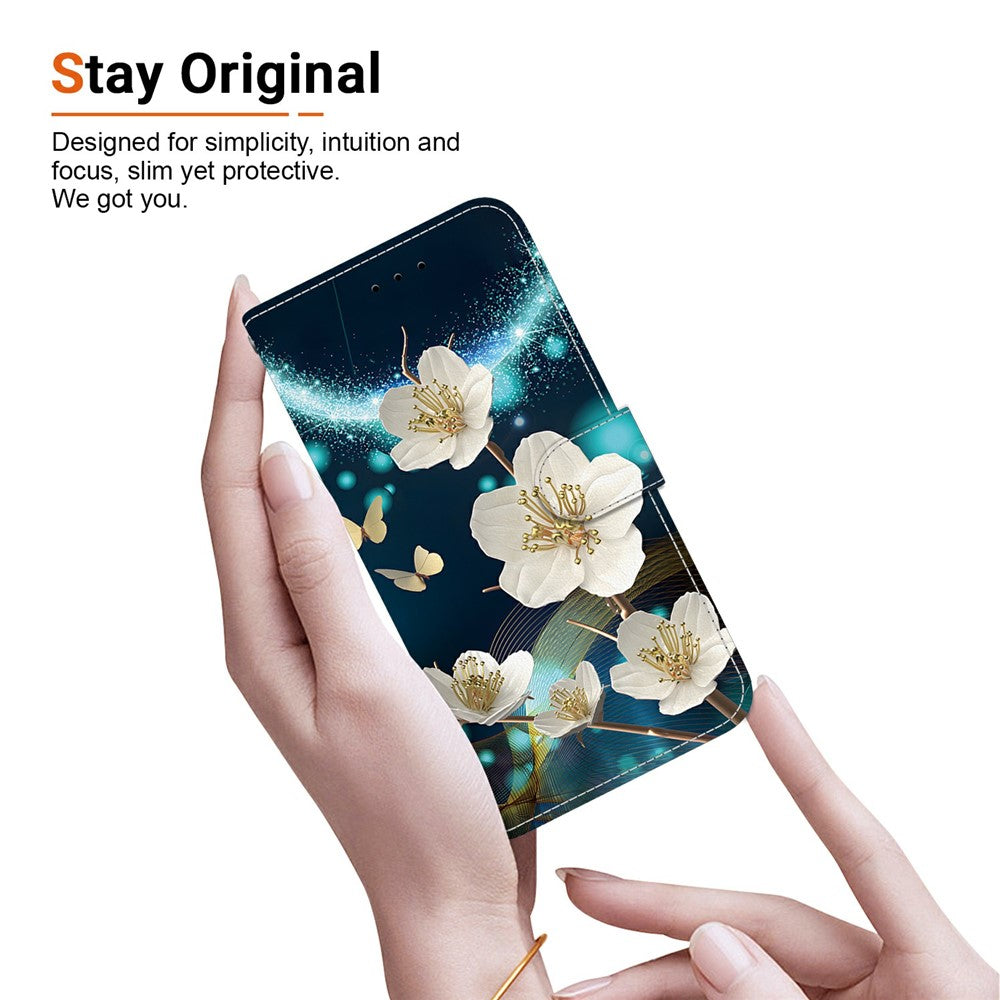 For Xiaomi Redmi Note 15 Pro 5G (Global) Case Pattern Printing Leather Flip Wallet Phone Cover with Lanyard - Magnolia