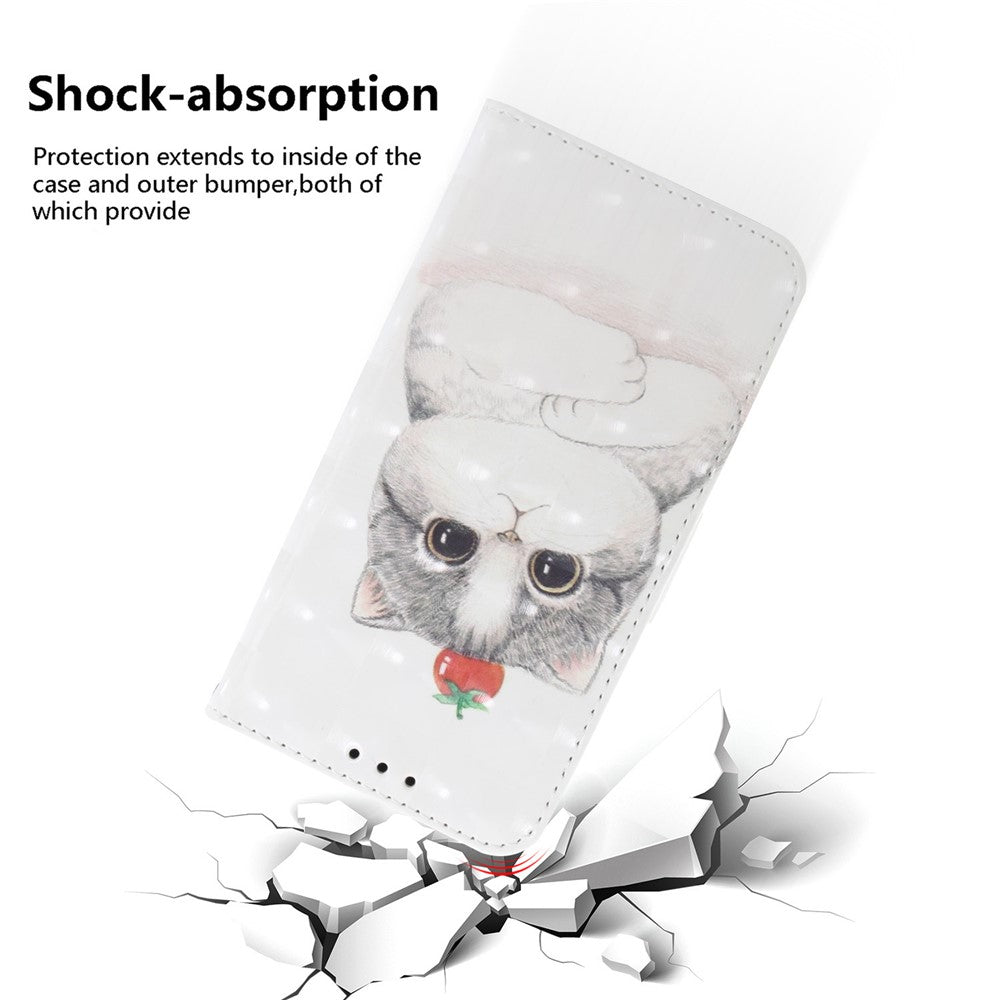 For Xiaomi Redmi Note 15 Pro 5G (Global) Case Pattern Printing Leather Wallet Phone Cover with Wrist Strap - Cute Cat