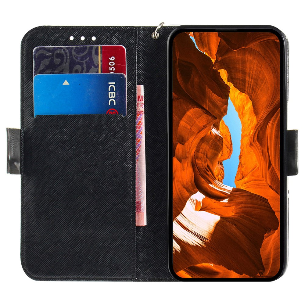 For Xiaomi Redmi Note 15 Pro 5G (Global) Case Pattern Printing Leather Wallet Phone Cover with Wrist Strap - Angry Panda