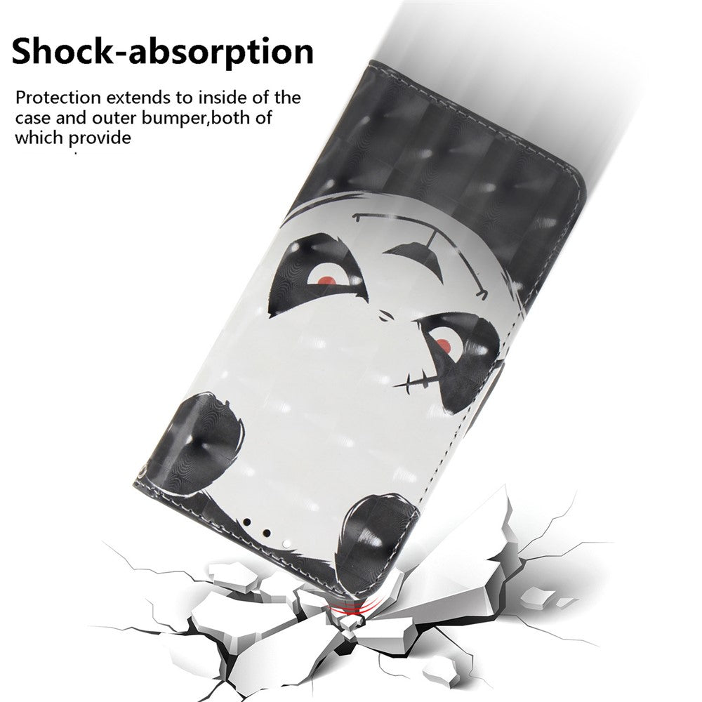 For Xiaomi Redmi Note 15 Pro 5G (Global) Case Pattern Printing Leather Wallet Phone Cover with Wrist Strap - Angry Panda