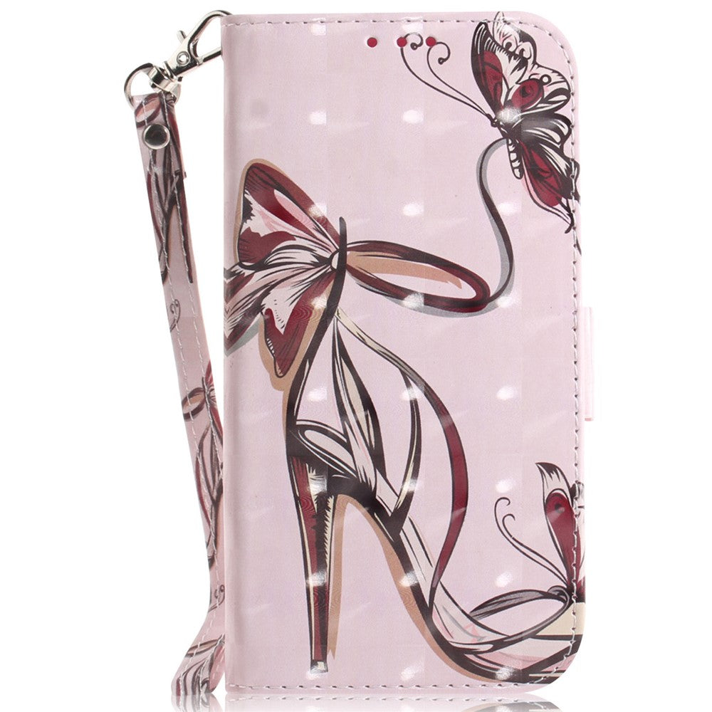 For Xiaomi Redmi Note 15 Pro 5G (Global) Case Pattern Printing Leather Wallet Phone Cover with Wrist Strap - Butterfly High Heels