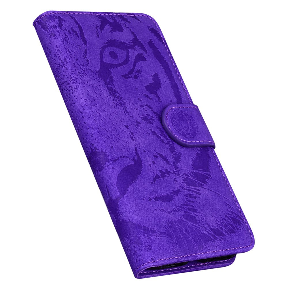 For Xiaomi Redmi Note 15 Pro 5G (Global) Case Tiger Imprint Leather Wallet Phone Cover - Purple