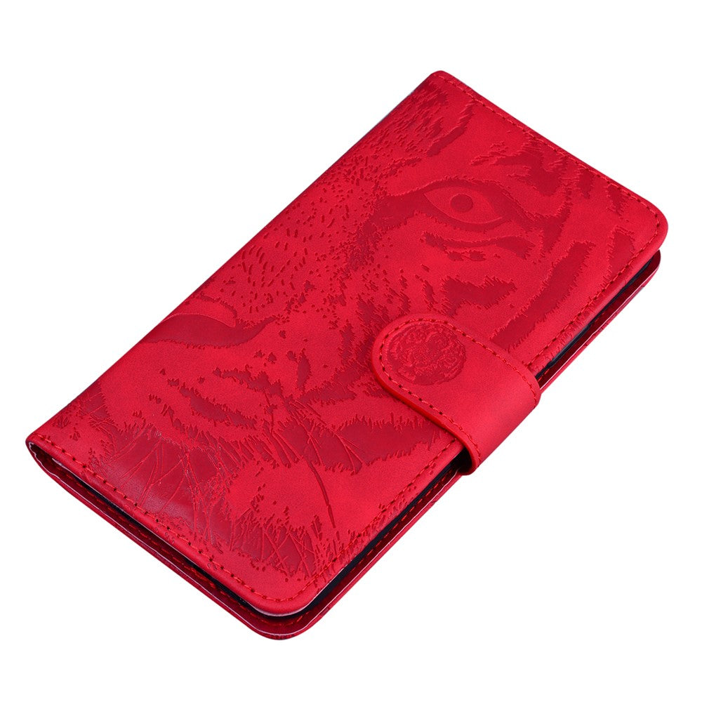 For Xiaomi Redmi Note 15 Pro 5G (Global) Case Tiger Imprint Leather Wallet Phone Cover - Red
