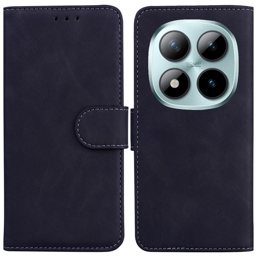 For Xiaomi Redmi Note 15 Pro 5G (Global) Case Solid Color Leather Wallet Phone Cover - Black