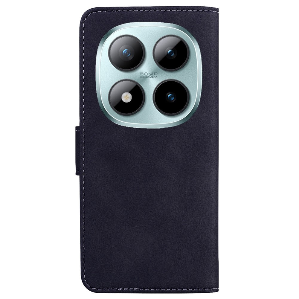 For Xiaomi Redmi Note 15 Pro 5G (Global) Case Solid Color Leather Wallet Phone Cover - Black
