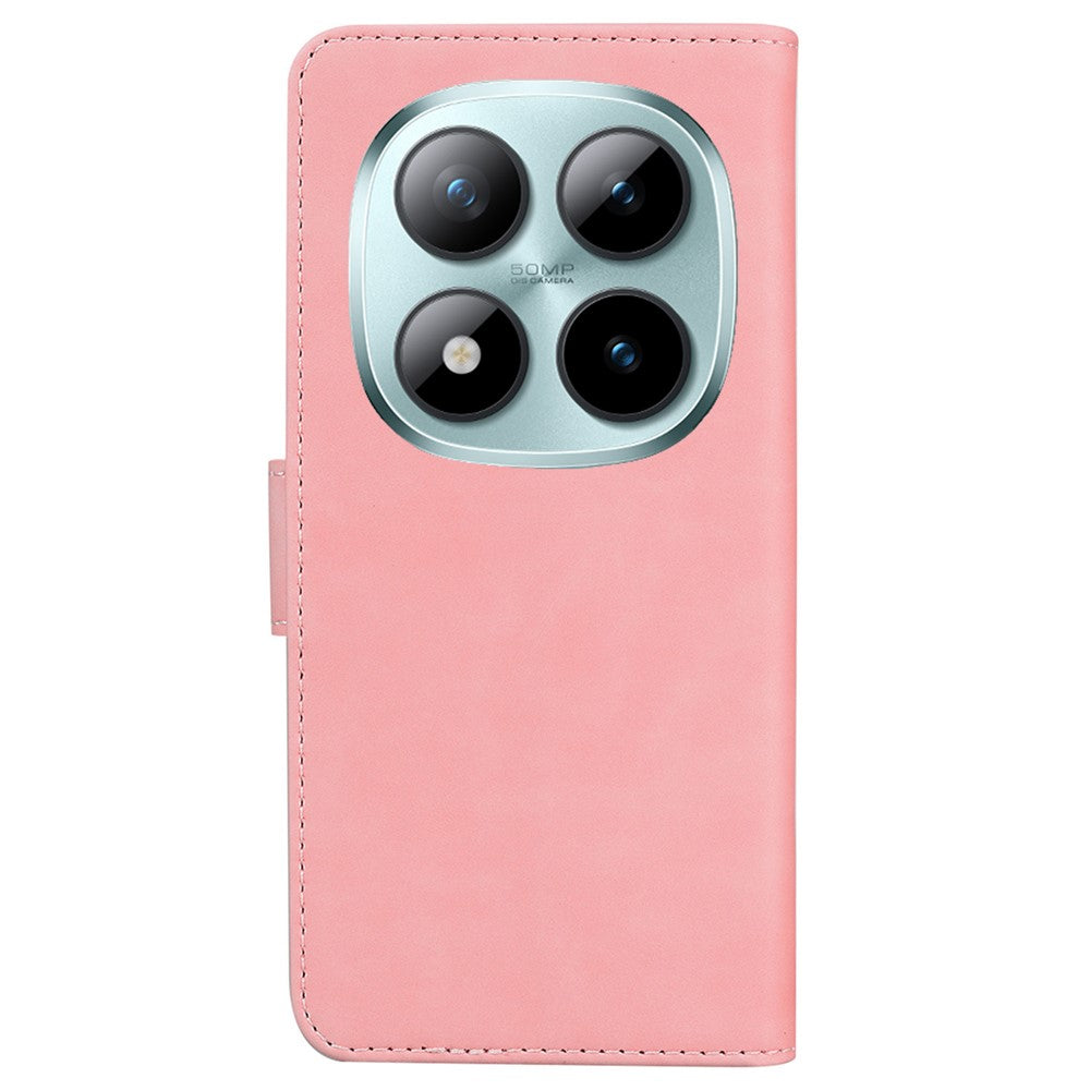 For Xiaomi Redmi Note 15 Pro 5G (Global) Case Solid Color Leather Wallet Phone Cover - Pink