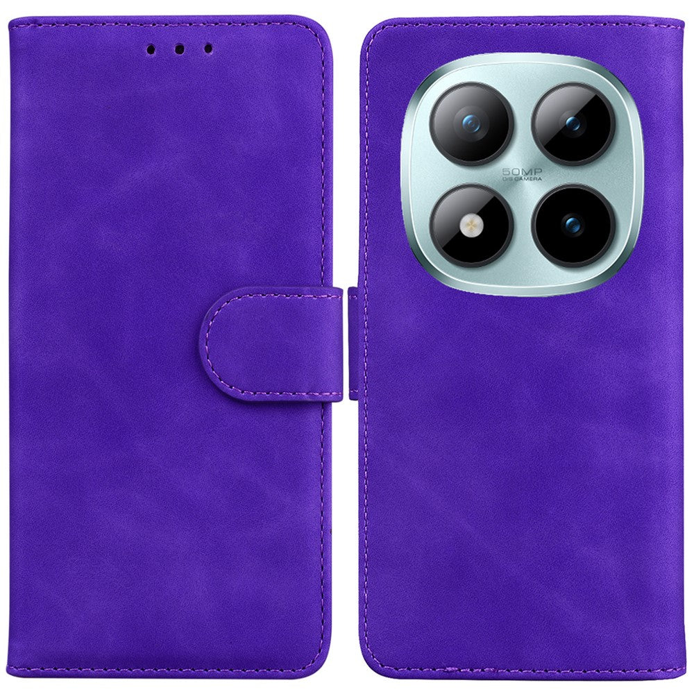 For Xiaomi Redmi Note 15 Pro 5G (Global) Case Solid Color Leather Wallet Phone Cover - Purple