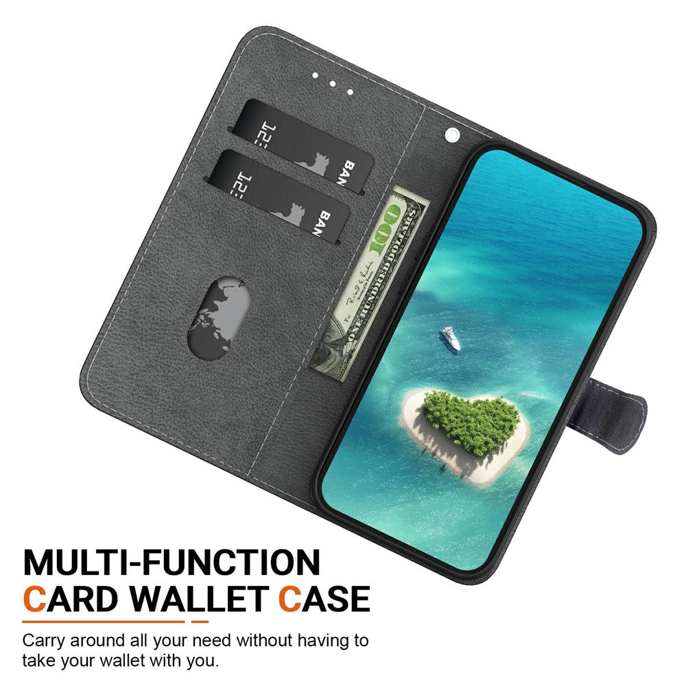For Xiaomi Redmi Note 15 Pro 5G (Global) Leather Case Stand Wallet Pattern Printing Phone Cover with Wrist Strap - Calf