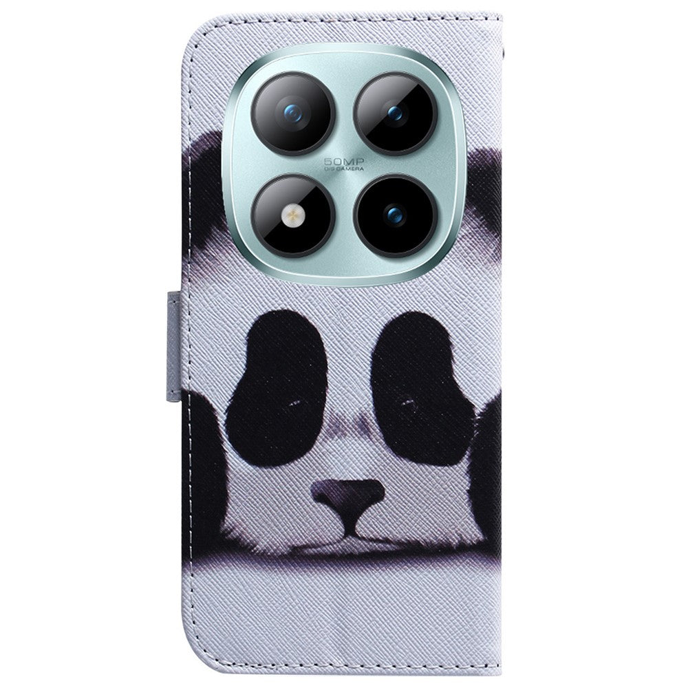 For Xiaomi Poco M8 Pro 5G / Redmi Note 15 Pro+ 5G (Global) Wallet Case Pattern Print Leather Phone Cover - Panda