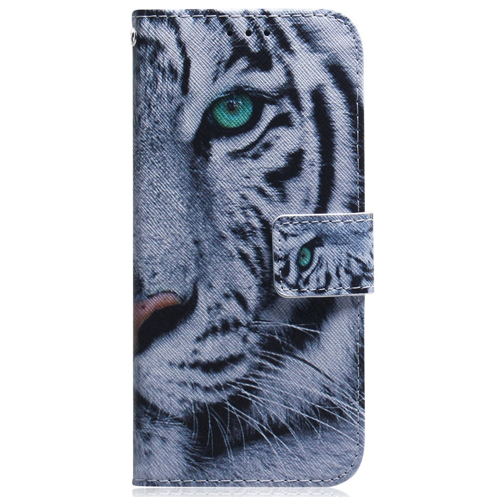 For Xiaomi Poco M8 Pro 5G / Redmi Note 15 Pro+ 5G (Global) Wallet Case Pattern Print Leather Phone Cover - Tiger