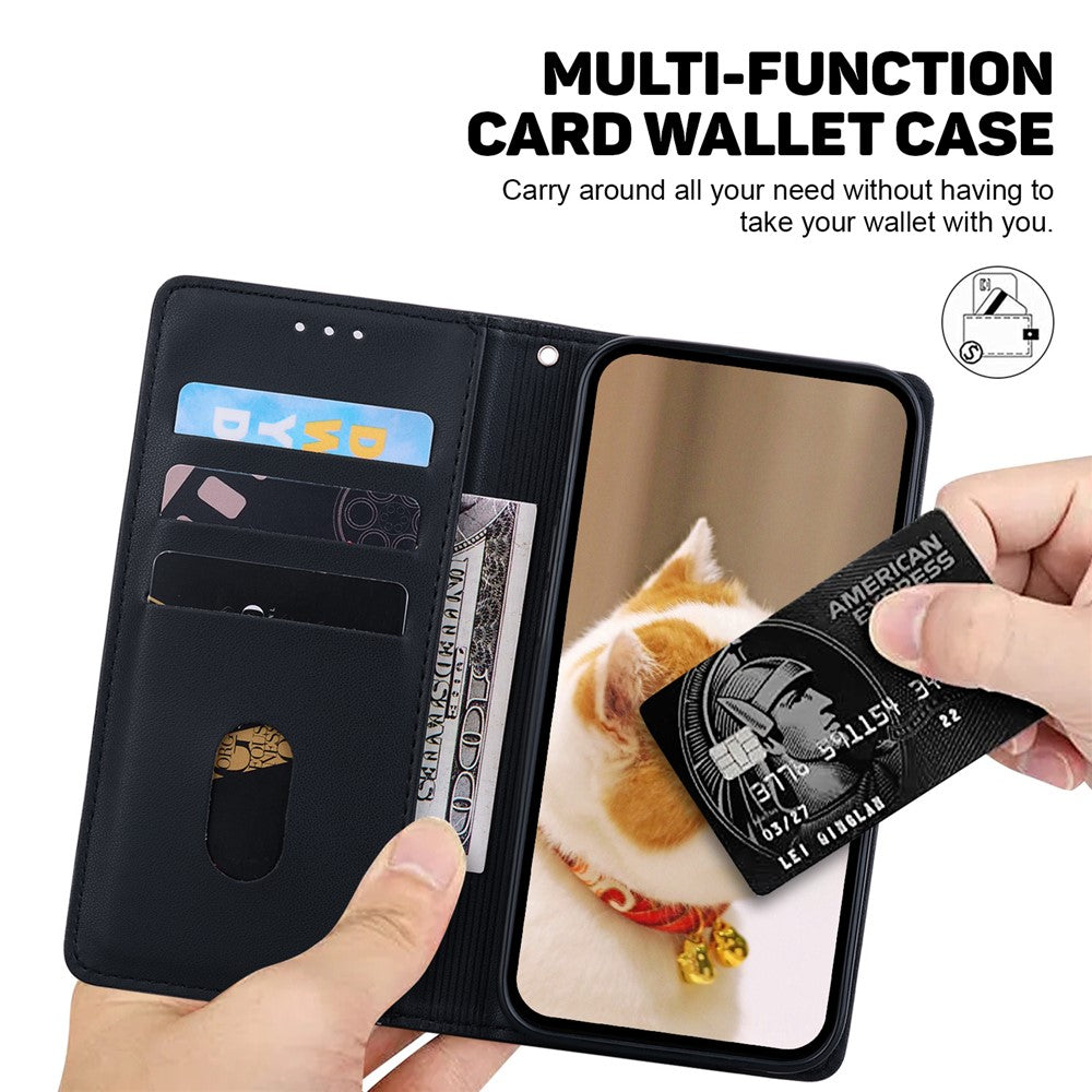 For Xiaomi Poco M8 Pro 5G / Redmi Note 15 Pro+ 5G (Global) Case RFID Blocking Kitten Pattern TPU + PU Leather Phone Cover with Wrist Strap - Black