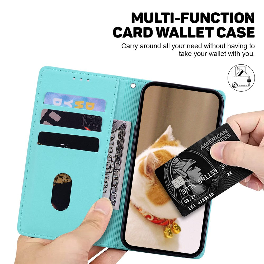 For Xiaomi Poco M8 Pro 5G / Redmi Note 15 Pro+ 5G (Global) Case RFID Blocking Kitten Pattern TPU + PU Leather Phone Cover with Wrist Strap - Green