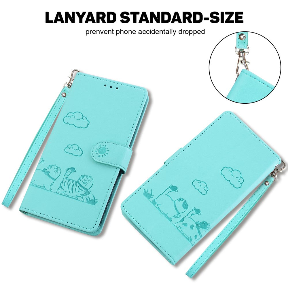 For Xiaomi Poco M8 Pro 5G / Redmi Note 15 Pro+ 5G (Global) Case RFID Blocking Kitten Pattern TPU + PU Leather Phone Cover with Wrist Strap - Green