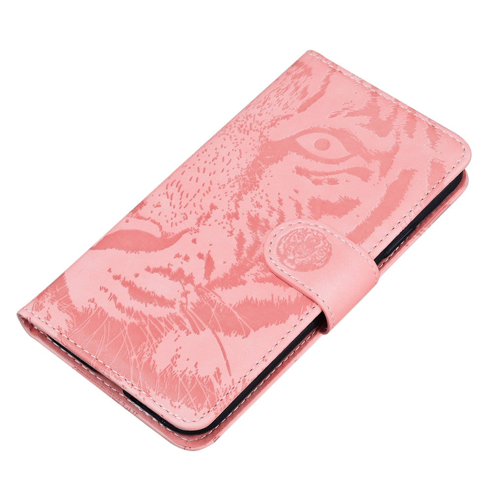 For Xiaomi Poco M8 Pro 5G / Redmi Note 15 Pro+ 5G (Global) Case Tiger Imprint Leather Wallet Phone Cover - Pink