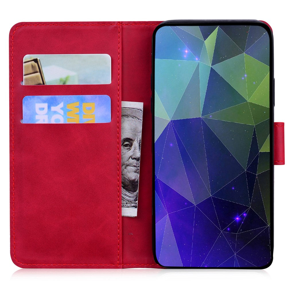 For Xiaomi Poco M8 Pro 5G / Redmi Note 15 Pro+ 5G (Global) Case Tiger Imprint Leather Wallet Phone Cover - Red
