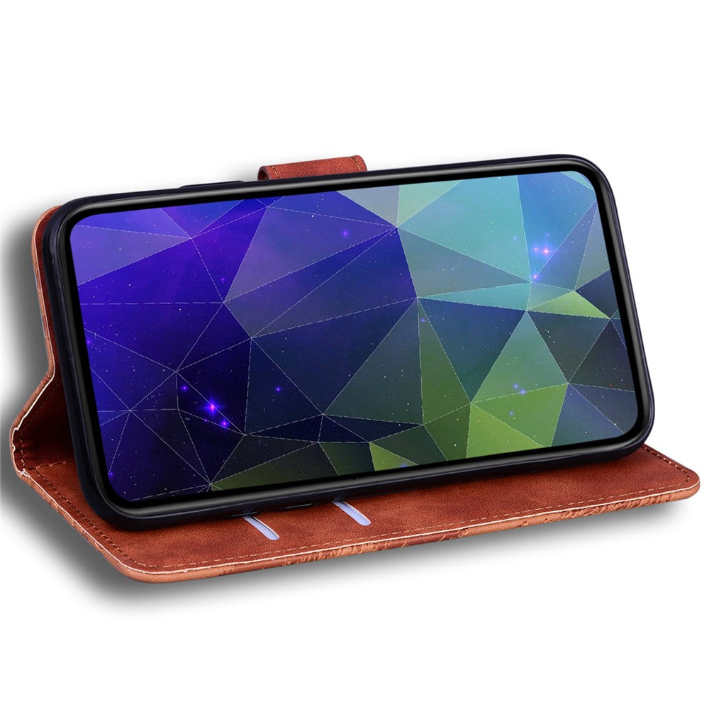 For Xiaomi Poco M8 Pro 5G / Redmi Note 15 Pro+ 5G (Global) Case Solid Color Leather Wallet Phone Cover - Brown