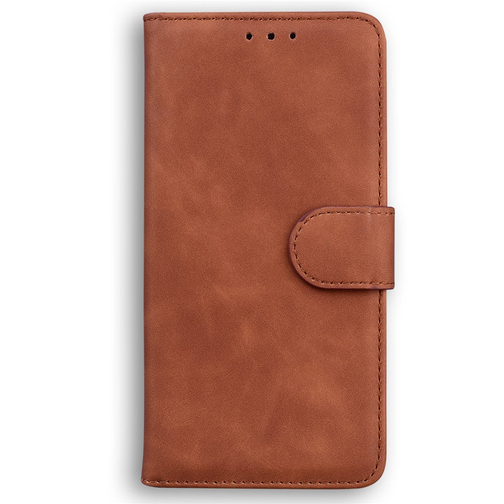 For Xiaomi Poco M8 Pro 5G / Redmi Note 15 Pro+ 5G (Global) Case Solid Color Leather Wallet Phone Cover - Brown