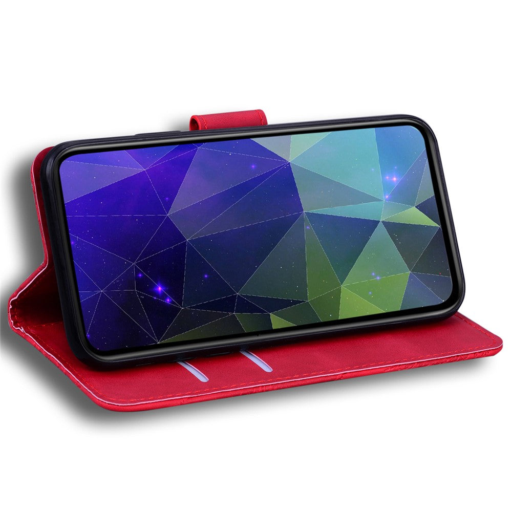 For Xiaomi Poco M8 Pro 5G / Redmi Note 15 Pro+ 5G (Global) Case Solid Color Leather Wallet Phone Cover - Red