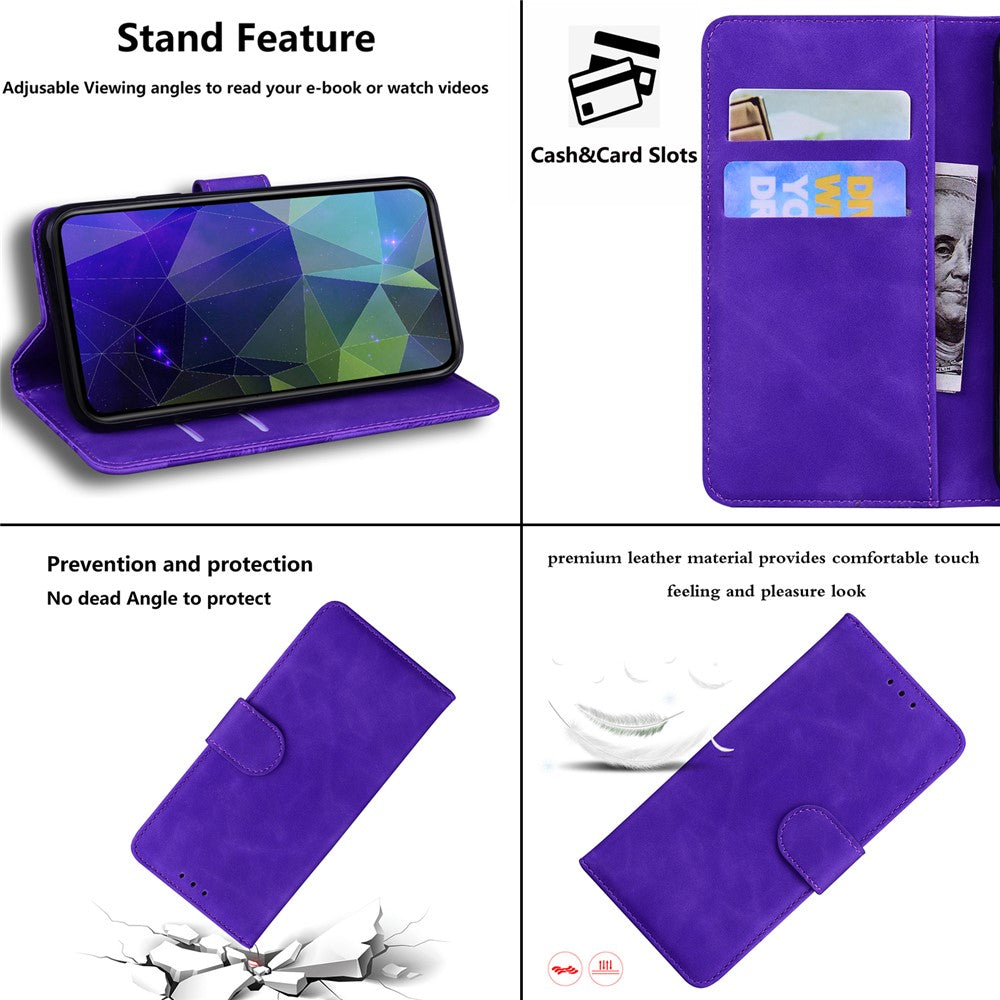 For Xiaomi Poco M8 Pro 5G / Redmi Note 15 Pro+ 5G (Global) Case Solid Color Leather Wallet Phone Cover - Purple