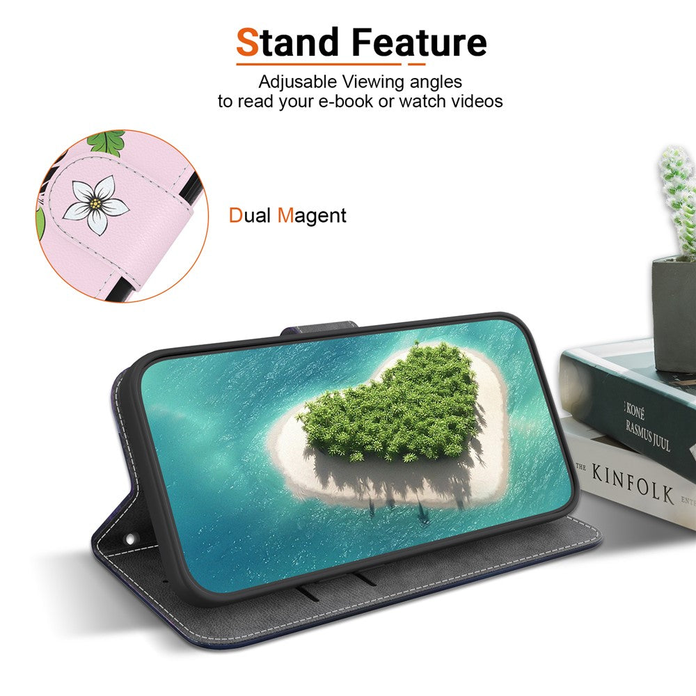 For-Samsung-Galaxy-S26-/-S26-Pro-Wallet-Phone-Case-Anti-Drop-Pattern-Printing-Leather-Flip-Cover-with-Strap-Lily