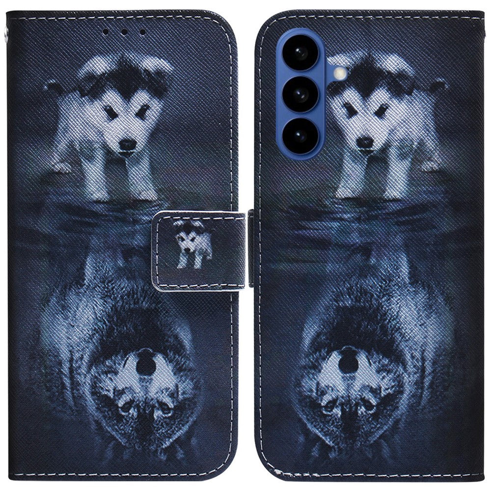 For-Samsung-Galaxy-S26-/-S26-Pro-Wallet-Case-Pattern-Print-Leather-Phone-Cover-Dog-and-Wolf
