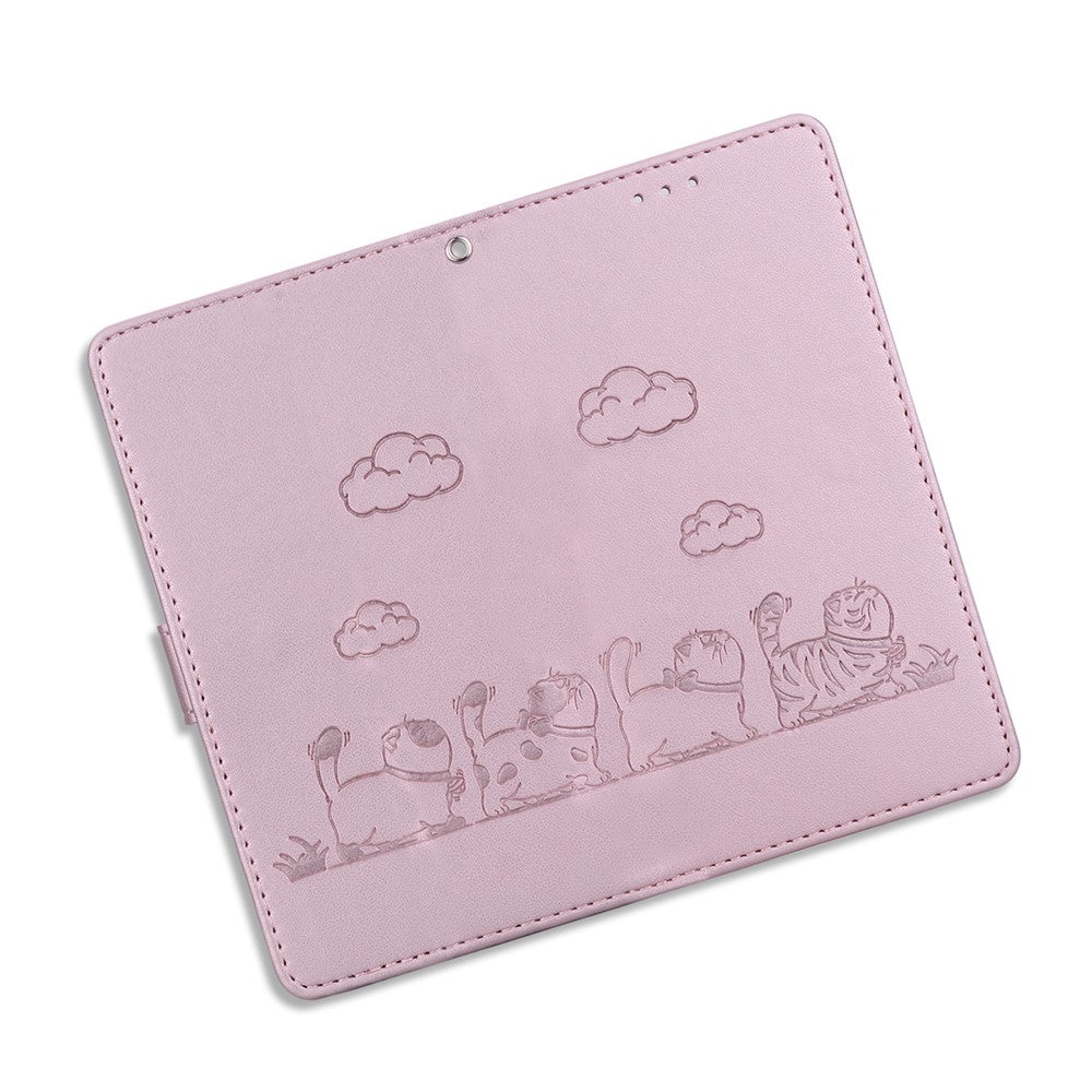 For-Samsung-Galaxy-S26-/-S26-Pro-Case-RFID-Blocking-Kitten-Pattern-TPU-+-PU-Leather-Phone-Cover-with-Wrist-Strap-Pink