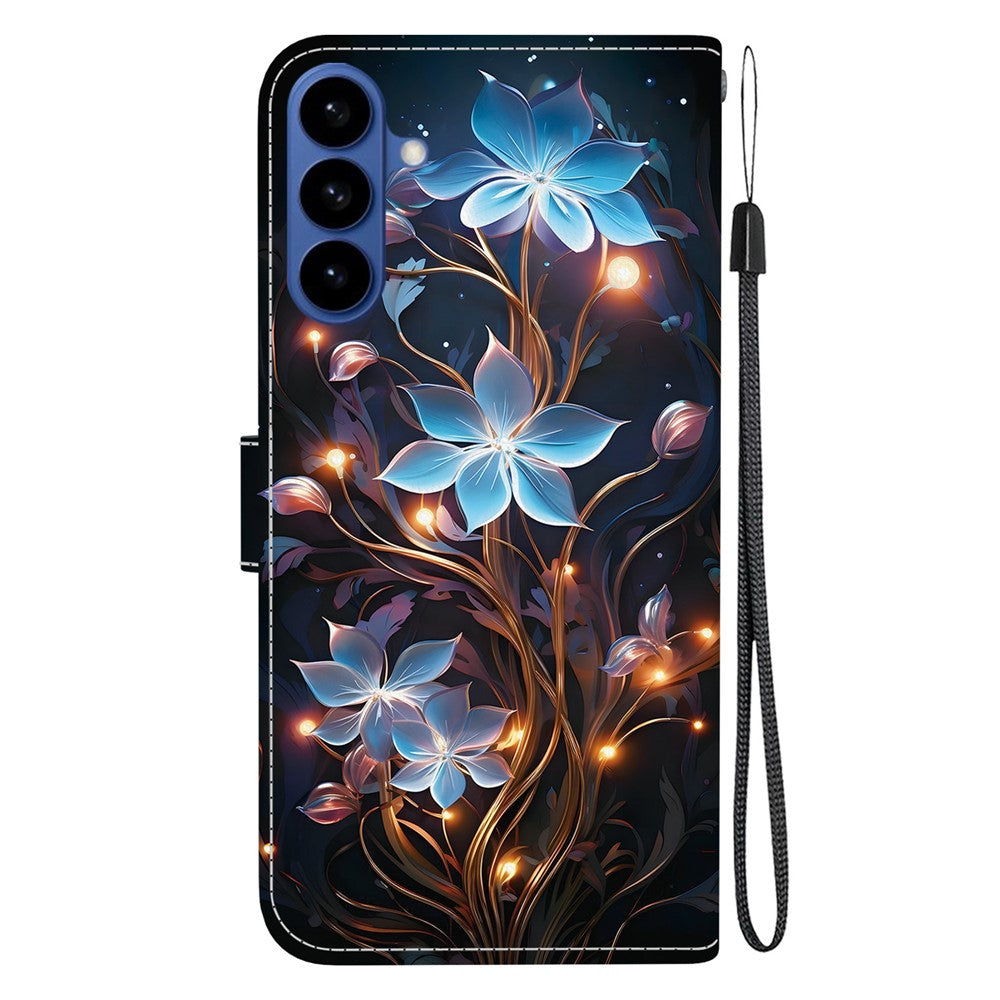 For-Samsung-Galaxy-S26-/-S26-Pro-Case-Pattern-Printing-Leather-Flip-Wallet-Phone-Cover-with-Lanyard-Small-Lantern-Flower