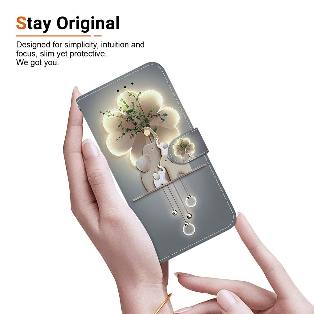 For-Samsung-Galaxy-S26-/-S26-Pro-Case-Pattern-Printing-Leather-Flip-Wallet-Phone-Cover-with-Lanyard-Three-Elephants