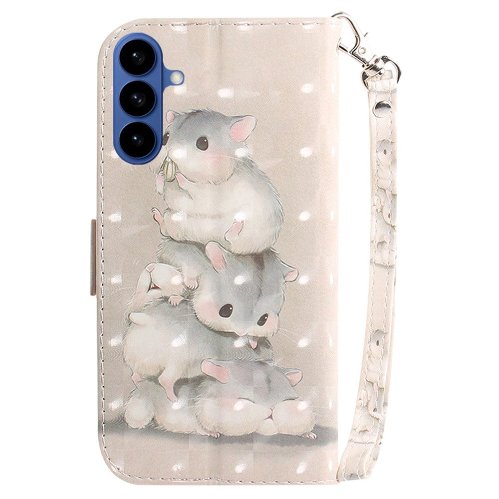 For-Samsung-Galaxy-S26-/-S26-Pro-Case-Pattern-Printing-Leather-Wallet-Phone-Cover-with-Wrist-Strap-Stacking-Squirrels