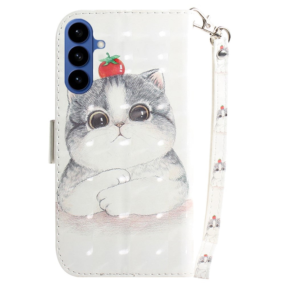 For-Samsung-Galaxy-S26-/-S26-Pro-Case-Pattern-Printing-Leather-Wallet-Phone-Cover-with-Wrist-Strap-Cute-Cat