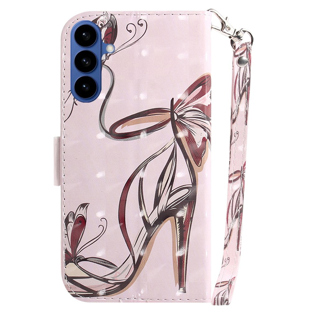 For-Samsung-Galaxy-S26-/-S26-Pro-Case-Pattern-Printing-Leather-Wallet-Phone-Cover-with-Wrist-Strap-Butterfly-High-Heels