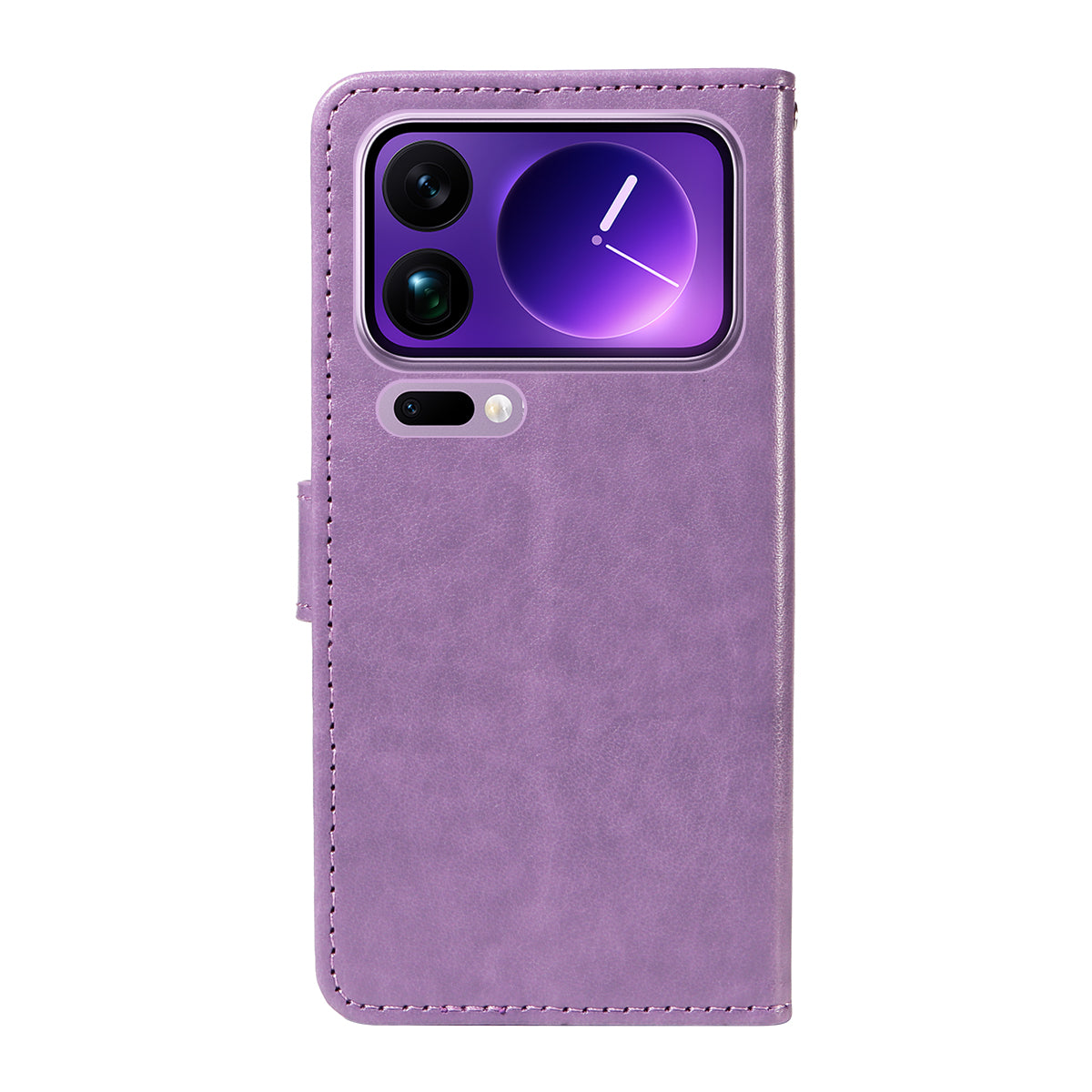 For Xiaomi 17 Pro Max Leather Wallet Case Cat Bee Pattern Phone Cover Stand - Purple