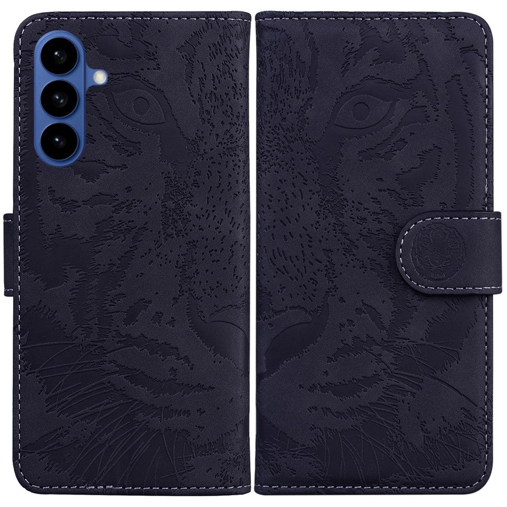 For-Samsung-Galaxy-S26-/-S26-Pro-Case-Tiger-Imprint-Leather-Wallet-Phone-Cover-Black