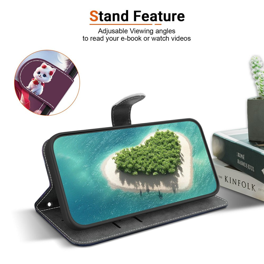 For-Samsung-Galaxy-S26-/-S26-Pro-Leather-Case-Stand-Wallet-Pattern-Printing-Phone-Cover-with-Wrist-Strap-Rose-Cat