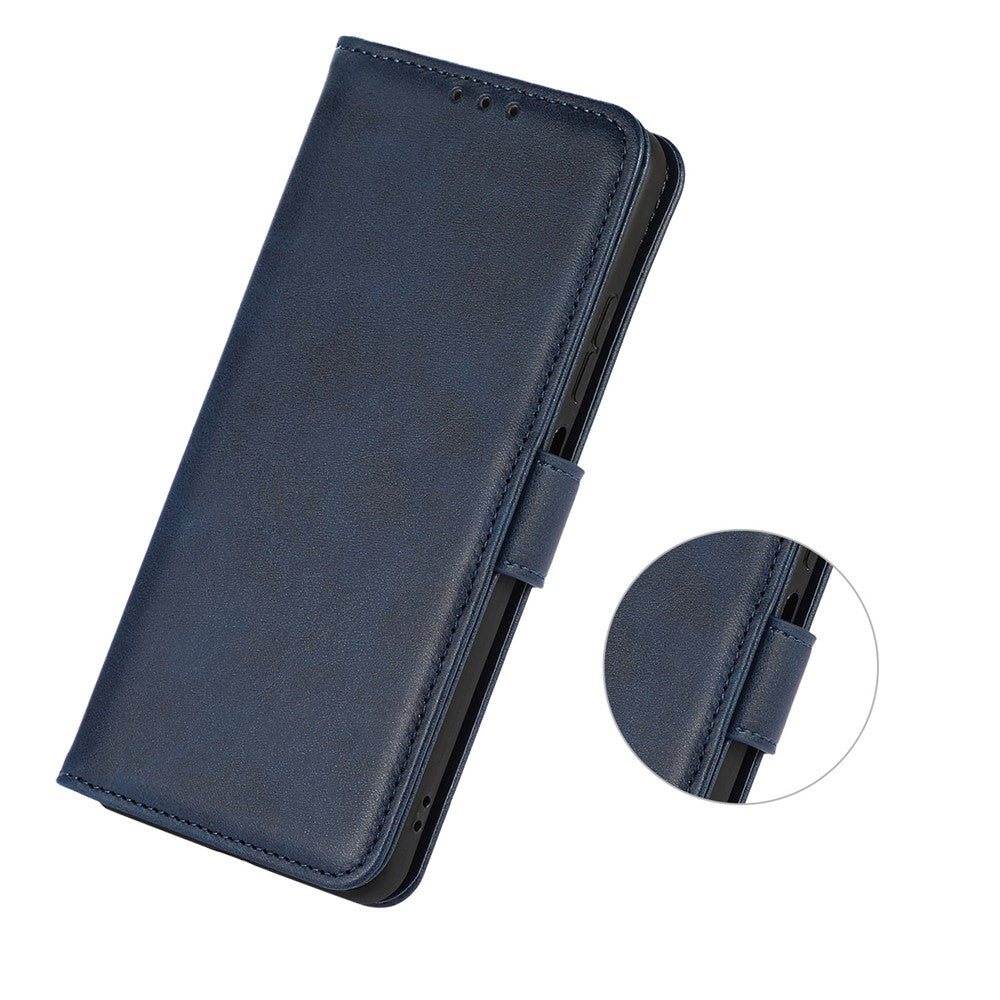 For Xiaomi Redmi Note 15 Pro 5G (Global) Mirror Window Leather Case Textured Protective Cover - Blue