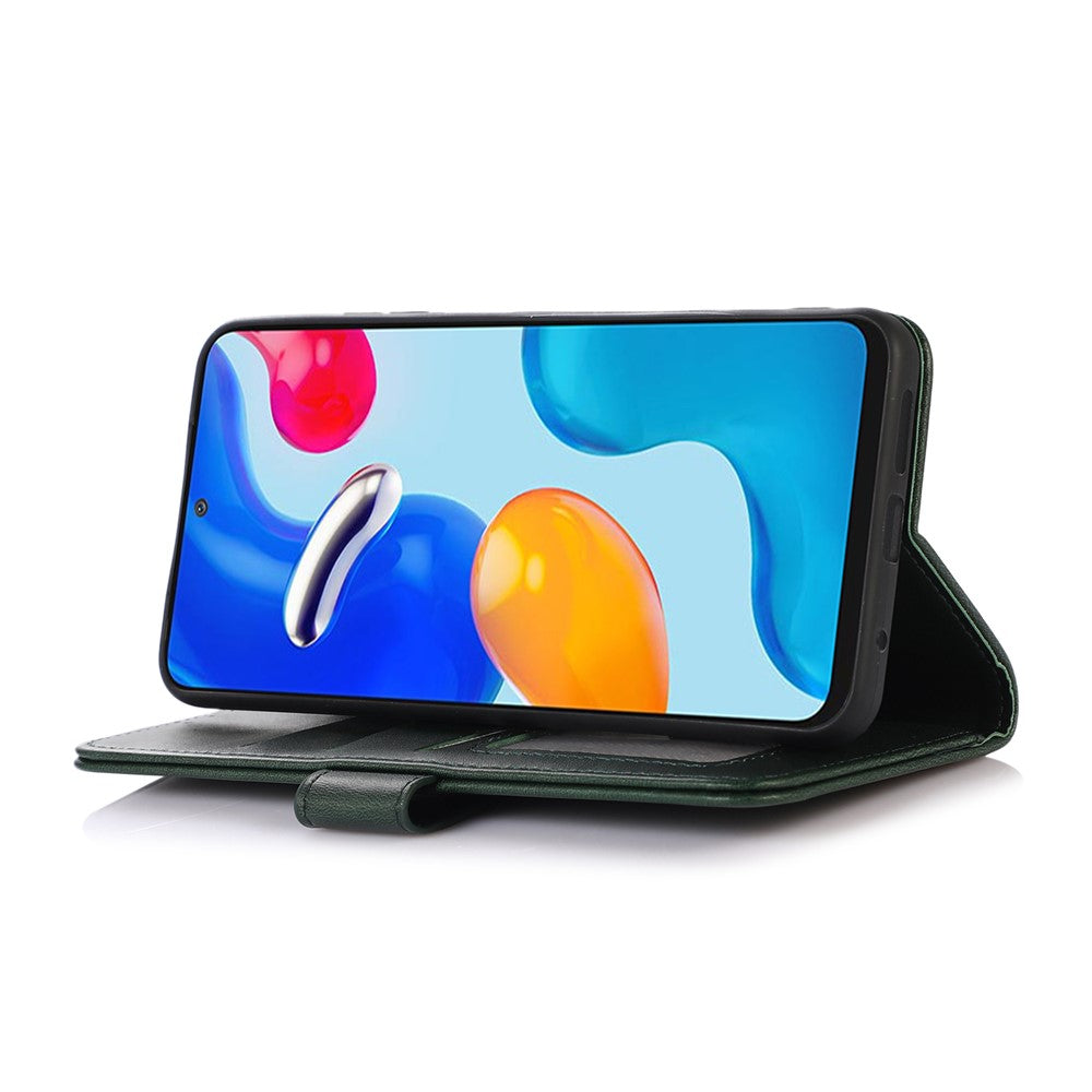 For Xiaomi Redmi Note 15 Pro 5G (Global) Mirror Window Leather Case Textured Protective Cover - Green