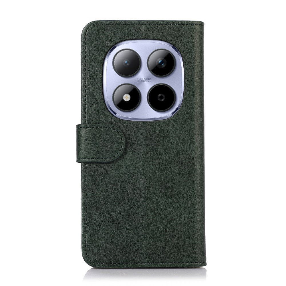 For Xiaomi Redmi Note 15 Pro 5G (Global) Mirror Window Leather Case Textured Protective Cover - Green