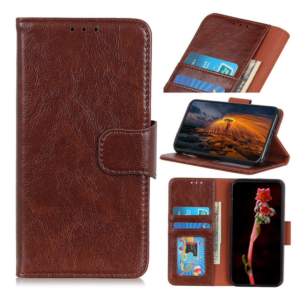 For Xiaomi Redmi Note 15 Pro 5G (Global) Case Nappa Texture Split Leather Wallet Phone Cover - Brown