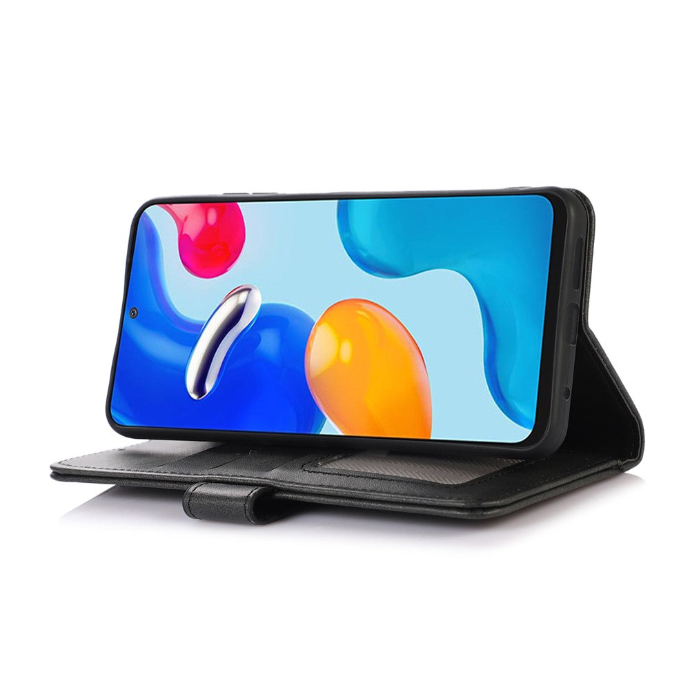 For Xiaomi Poco M8 Pro 5G / Redmi Note 15 Pro+ 5G (Global) Case Cowhide Texture Leather Wallet Phone Cover with Stand - Black