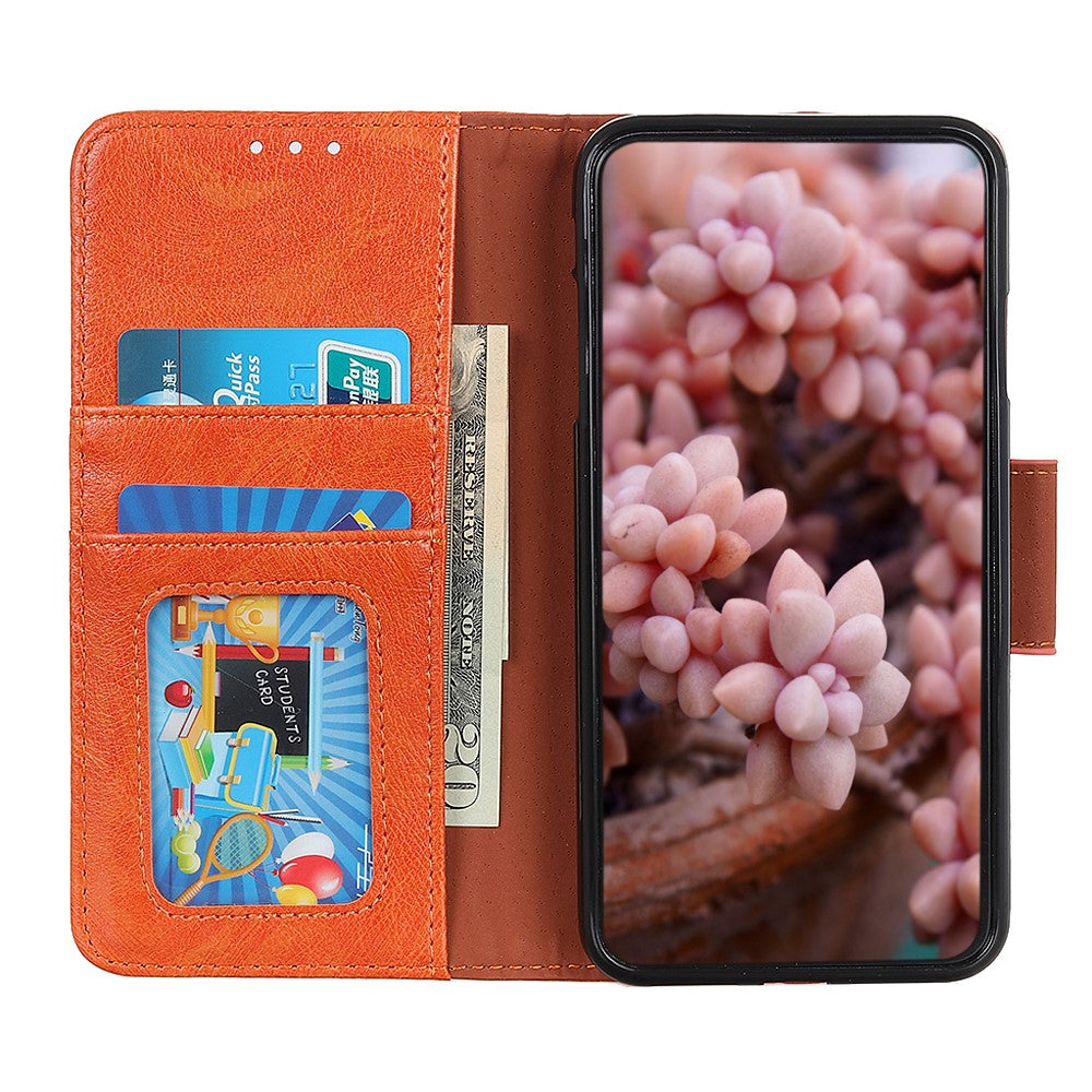 For Xiaomi Poco M8 Pro 5G / Redmi Note 15 Pro+ 5G (Global) Case Nappa Texture Split Leather Wallet Phone Cover - Orange