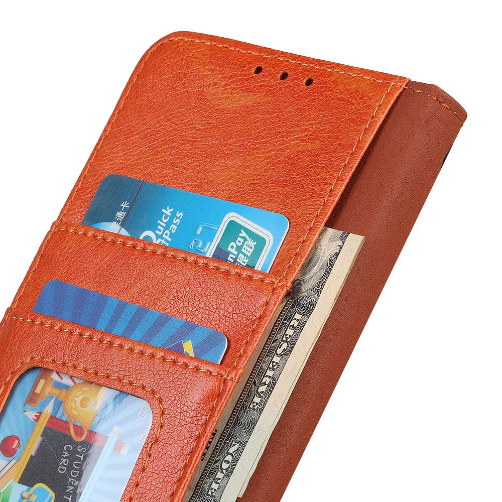 For Xiaomi Poco M8 Pro 5G / Redmi Note 15 Pro+ 5G (Global) Case Nappa Texture Split Leather Wallet Phone Cover - Orange