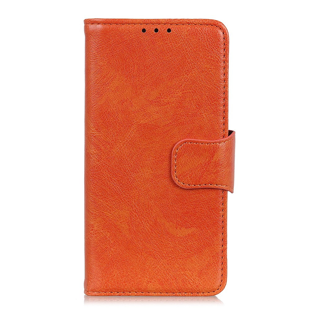 For Xiaomi Poco M8 Pro 5G / Redmi Note 15 Pro+ 5G (Global) Case Nappa Texture Split Leather Wallet Phone Cover - Orange
