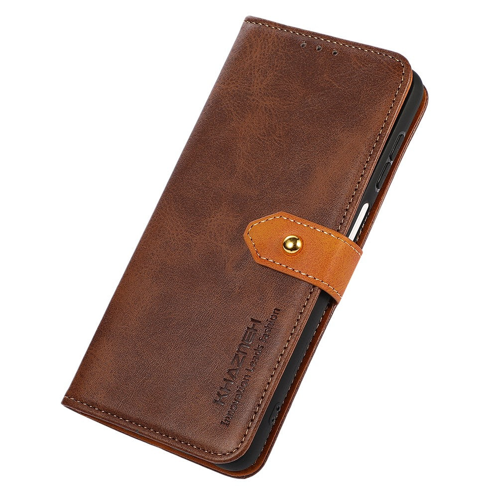 KHAZNEH For Xiaomi Poco M8 Pro 5G / Redmi Note 15 Pro+ 5G (Global) Wallet Phone Case Stand Leather Flip Cover - Brown