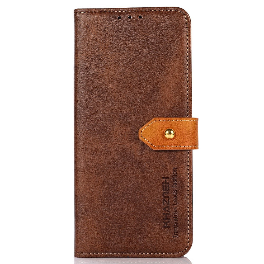 KHAZNEH For Xiaomi Poco M8 Pro 5G / Redmi Note 15 Pro+ 5G (Global) Wallet Phone Case Stand Leather Flip Cover - Brown
