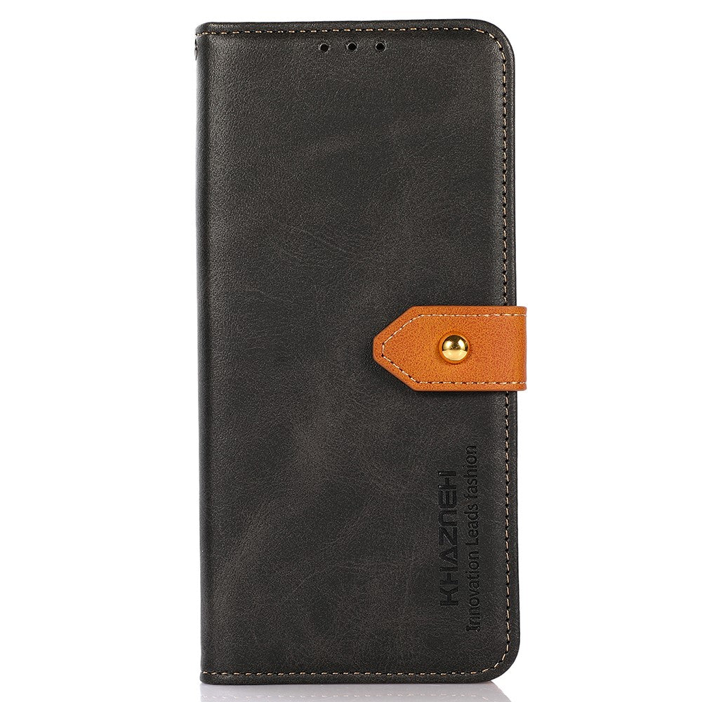 KHAZNEH For Xiaomi Poco M8 Pro 5G / Redmi Note 15 Pro+ 5G (Global) Wallet Phone Case Stand Leather Flip Cover - Black
