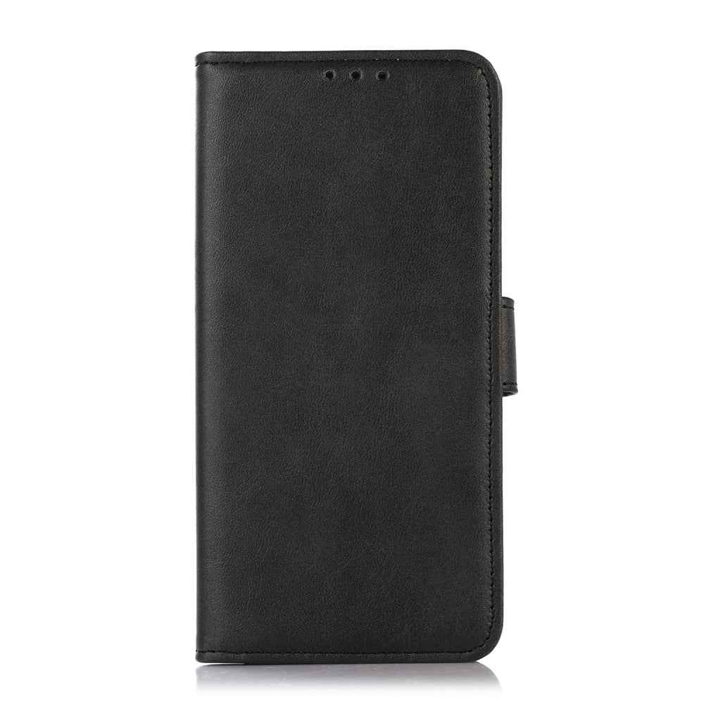 For Xiaomi 17 Pro Case Cowhide Texture Leather Wallet Phone Cover with Stand - Black