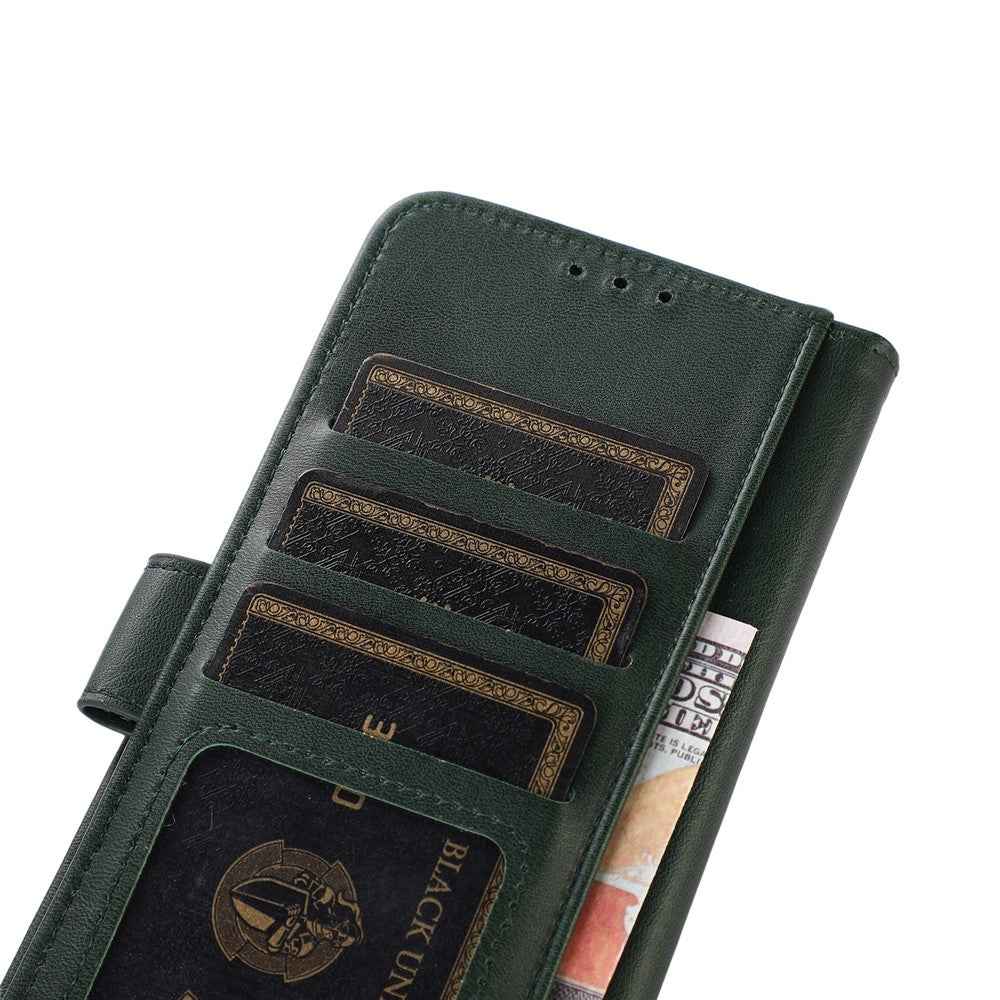For Xiaomi 17 Pro Case Cowhide Texture Leather Wallet Phone Cover with Stand - Green