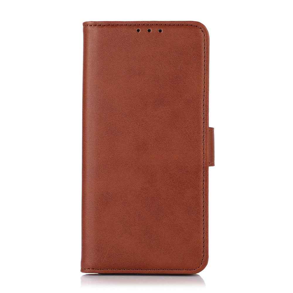 For Xiaomi 17 Pro Case Cowhide Texture Leather Wallet Phone Cover with Stand - Brown