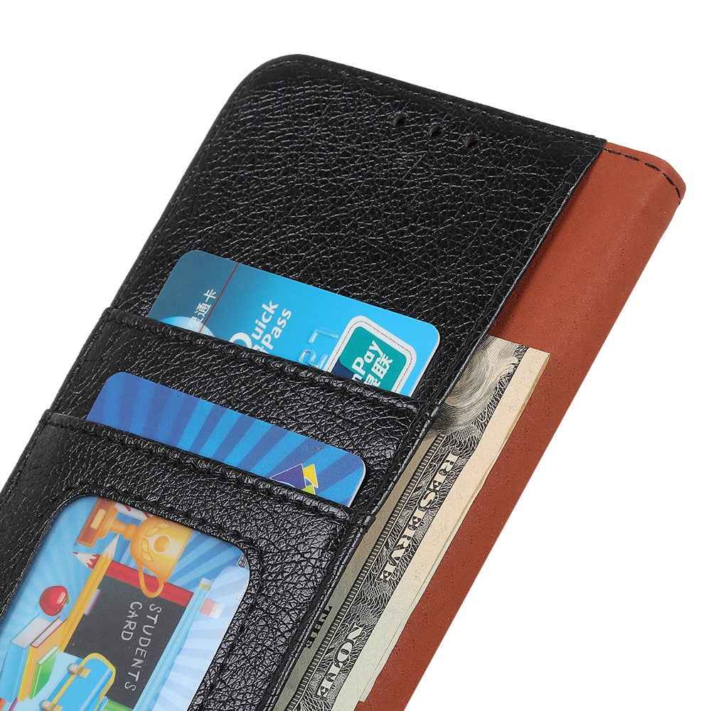 For Xiaomi 17 Pro Case Nappa Texture Split Leather Wallet Phone Cover - Black